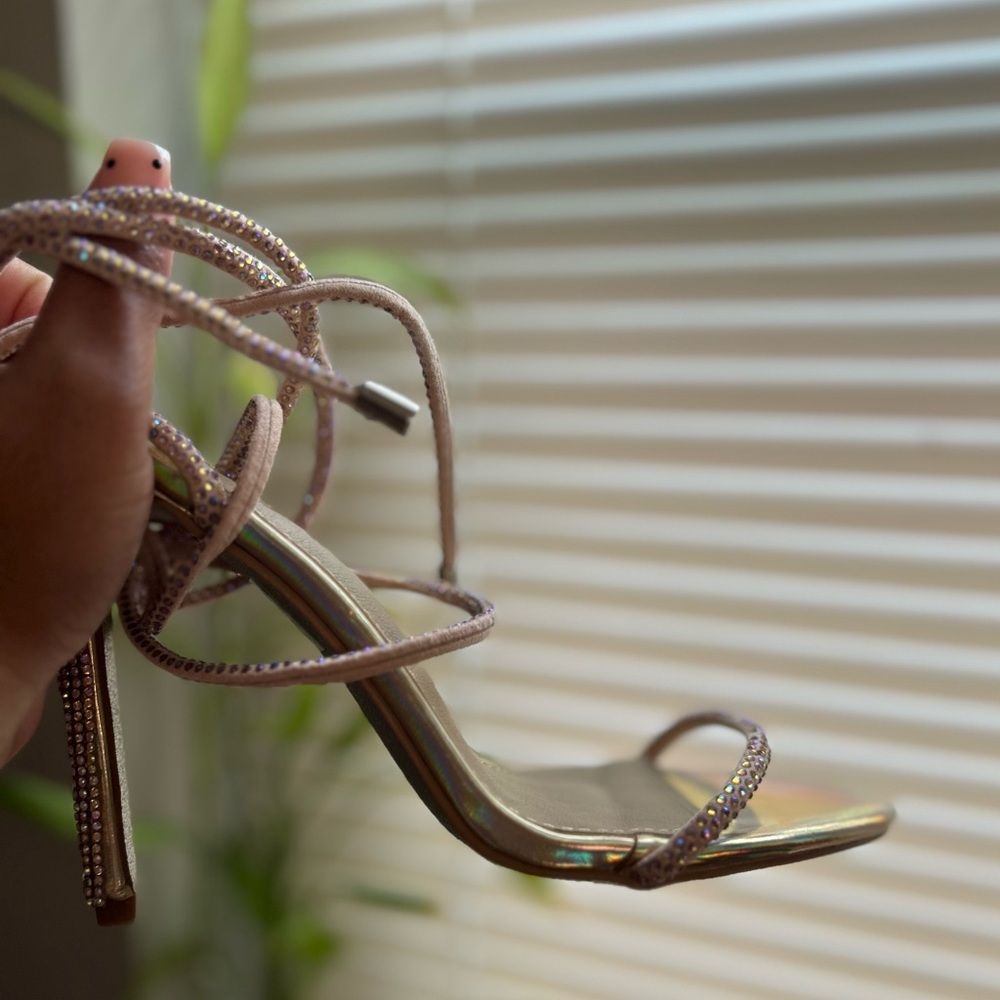 Rose Gold Bedazzled Heel